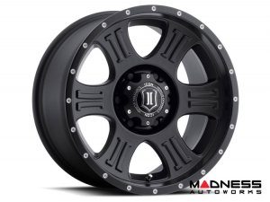 Ford Bronco Custom Wheels (1) - Dynamics Shield - Satin Black - 17 X 8.5 / 6 x 5.5 / 0 / 4.75" - Icon 